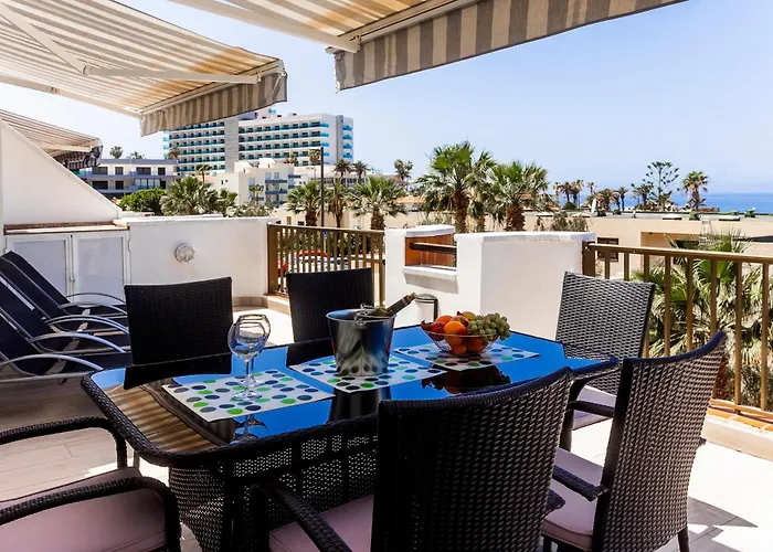 Ocean Panorama - 3 Ac Bedrooms, Private Garage, Pool, 2 Bathrooms, Tv Channels Διαμέρισμα Acantilado de los Gigantes