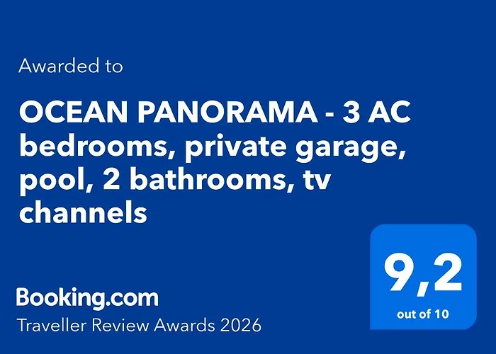 Ocean Panorama - 3 Ac Bedrooms, Private Garage, Pool, 2 Bathrooms, Tv Channels Acantilado de los Gigantes
